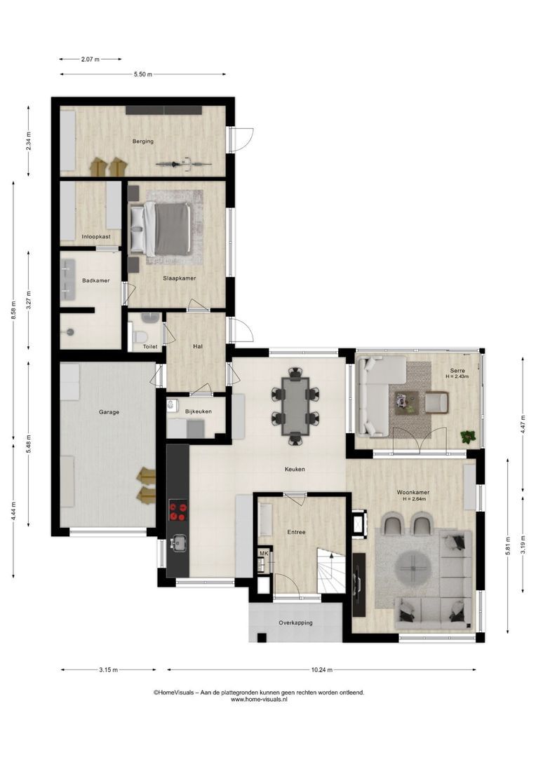 Erve 't Lochter 5, Nijverdal plattegrond-0