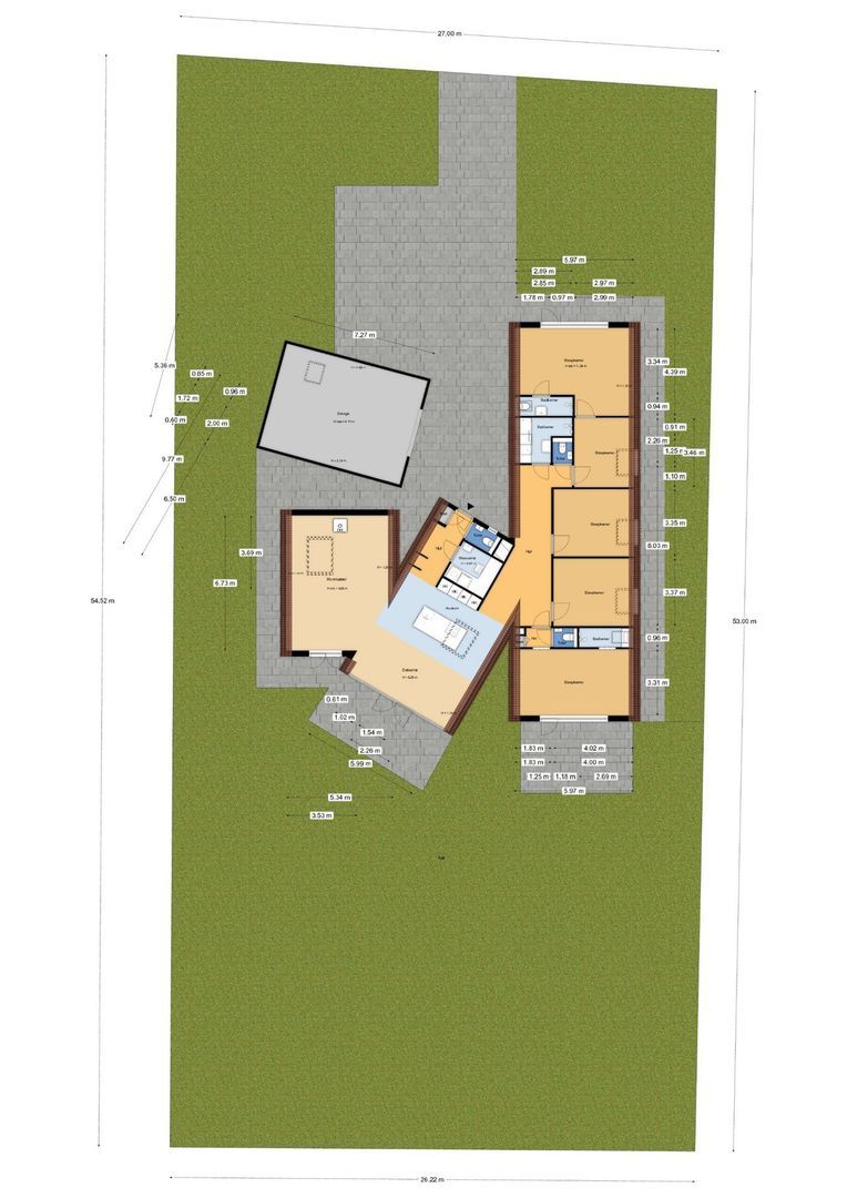 Sportlaan 3 b, Oostvoorne plattegrond-2