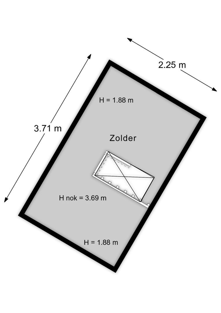 Sportlaan 3 b, Oostvoorne plattegrond-1