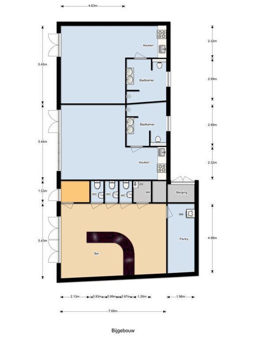 Molendijk 6, Oostvoorne plattegrond-2