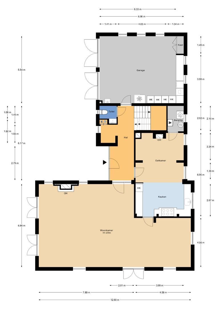 Kruislaan 1 a, Oostvoorne plattegrond-0
