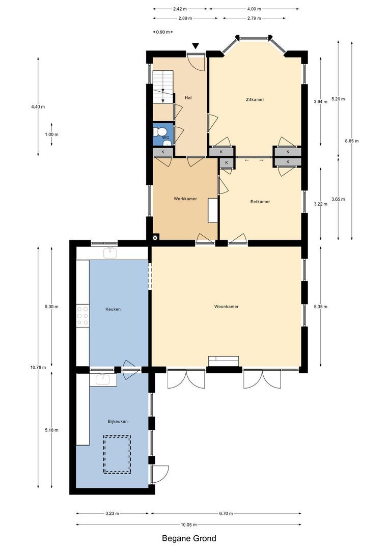 Spuilaan 12, Brielle plattegrond-0