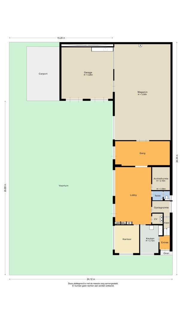 M. Beenstraat 16, Spijkenisse plattegrond-0