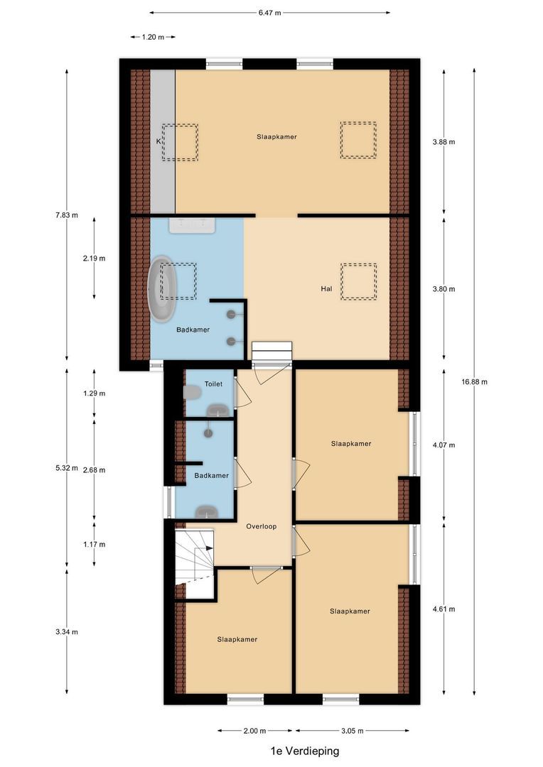 Gemeenlandsedijk Zuid 14, Abbenbroek plattegrond-1
