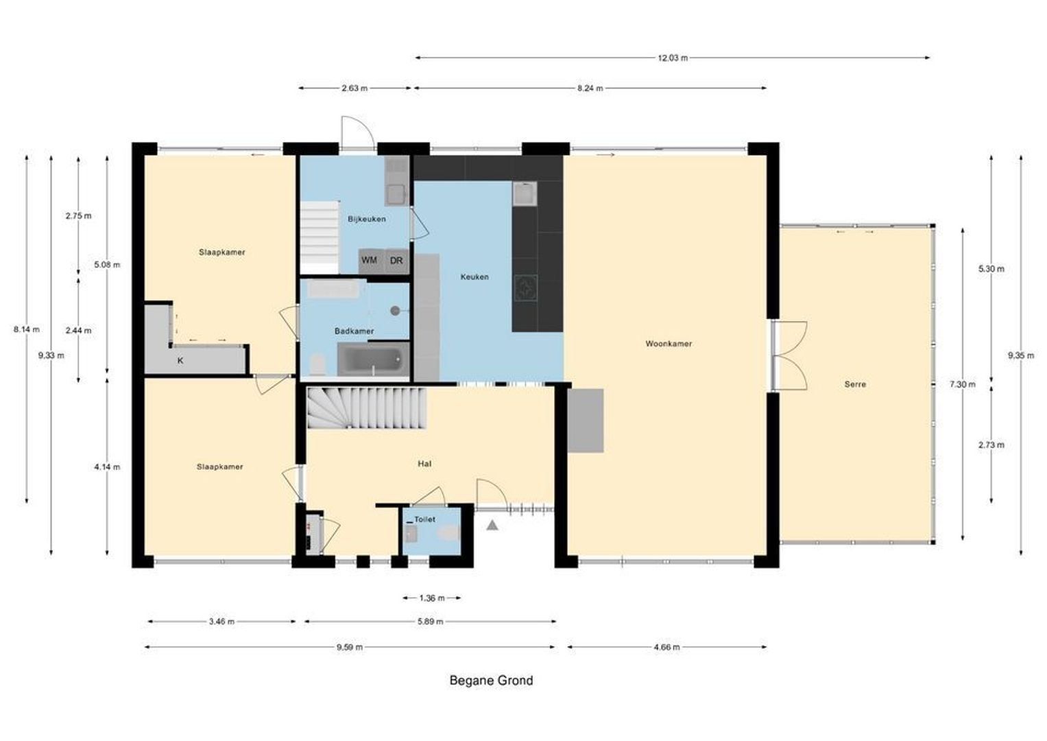 Opzoomerlaan 116, Hellevoetsluis plattegrond-0
