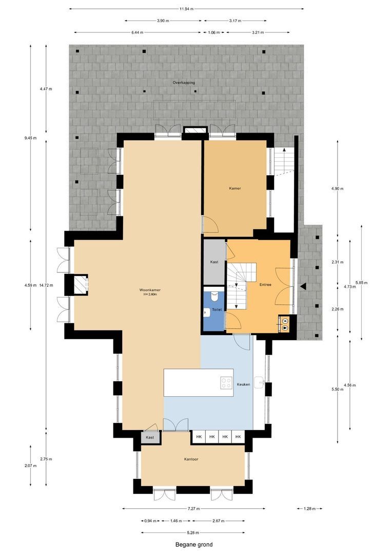Bosweg 9 a, Rockanje plattegrond-0