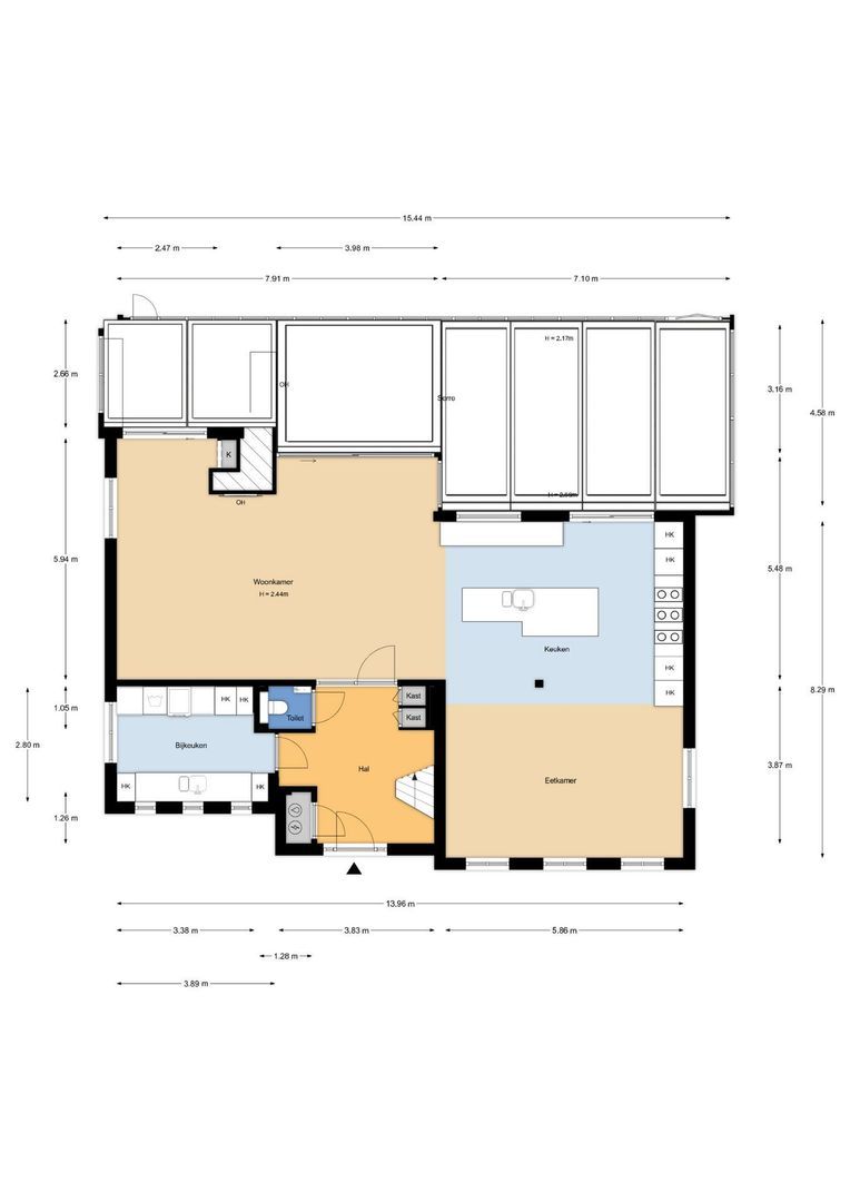 Molendijk 8, Oostvoorne plattegrond-0