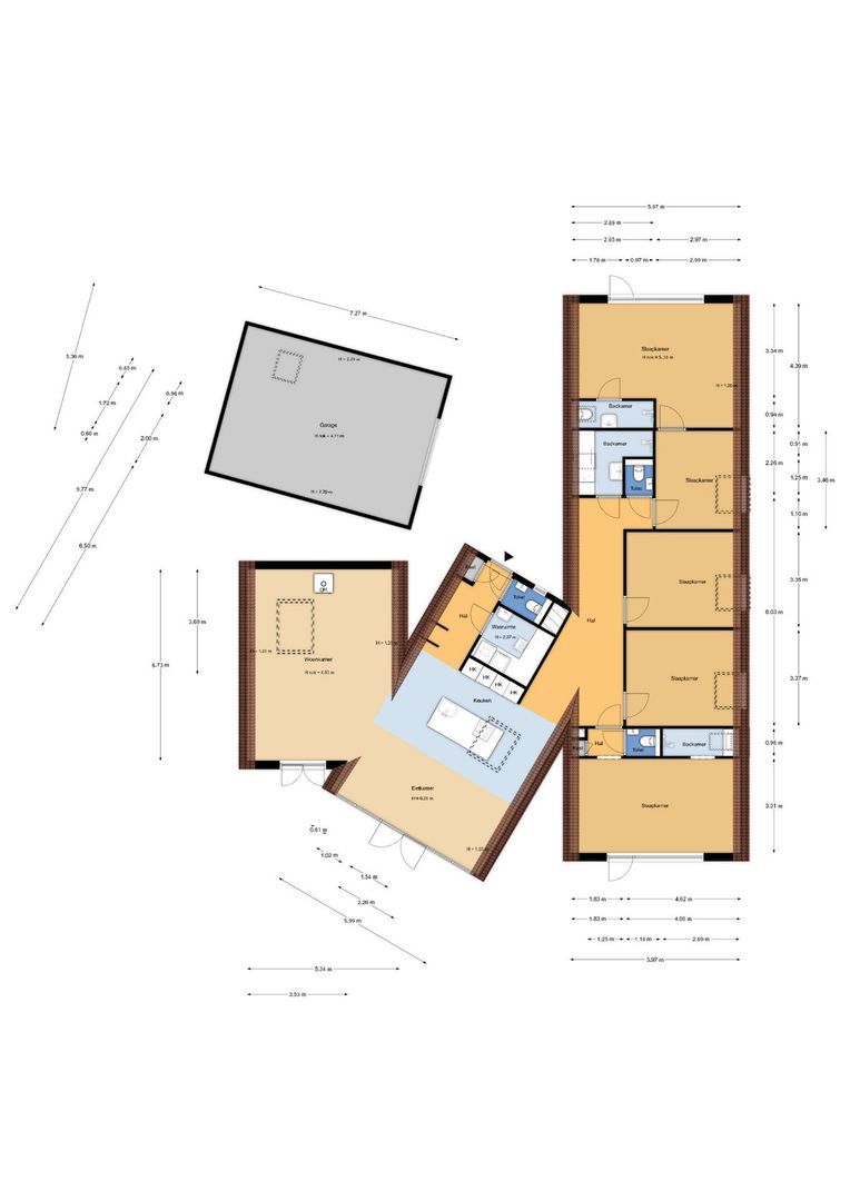 Sportlaan 3 b, Oostvoorne plattegrond-0