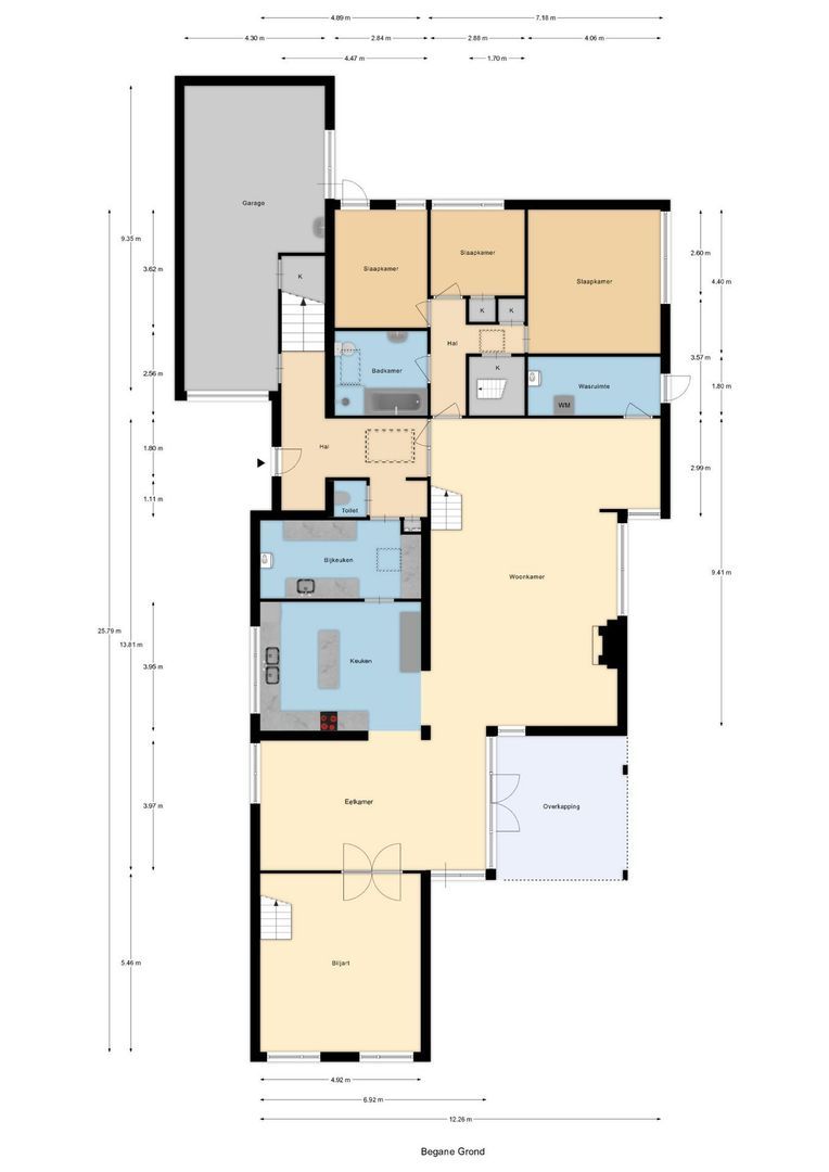Dwarsweg 14, Rockanje plattegrond-1