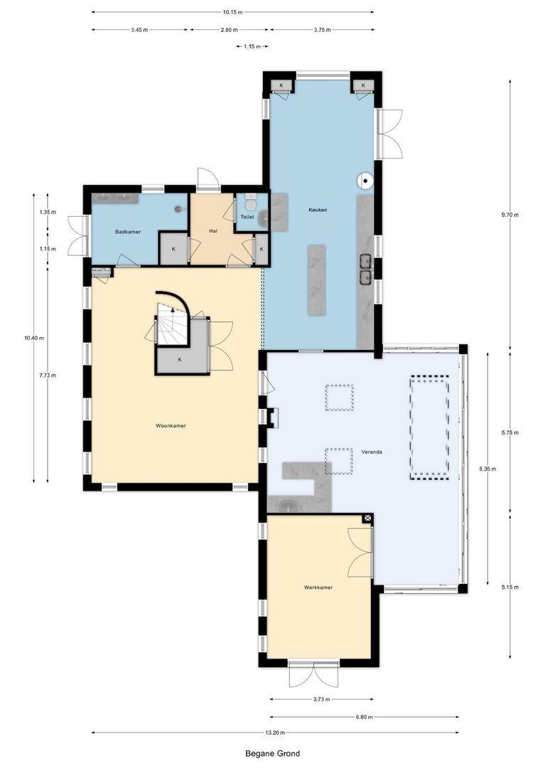Achterstrypseweg 10, Rockanje plattegrond-0