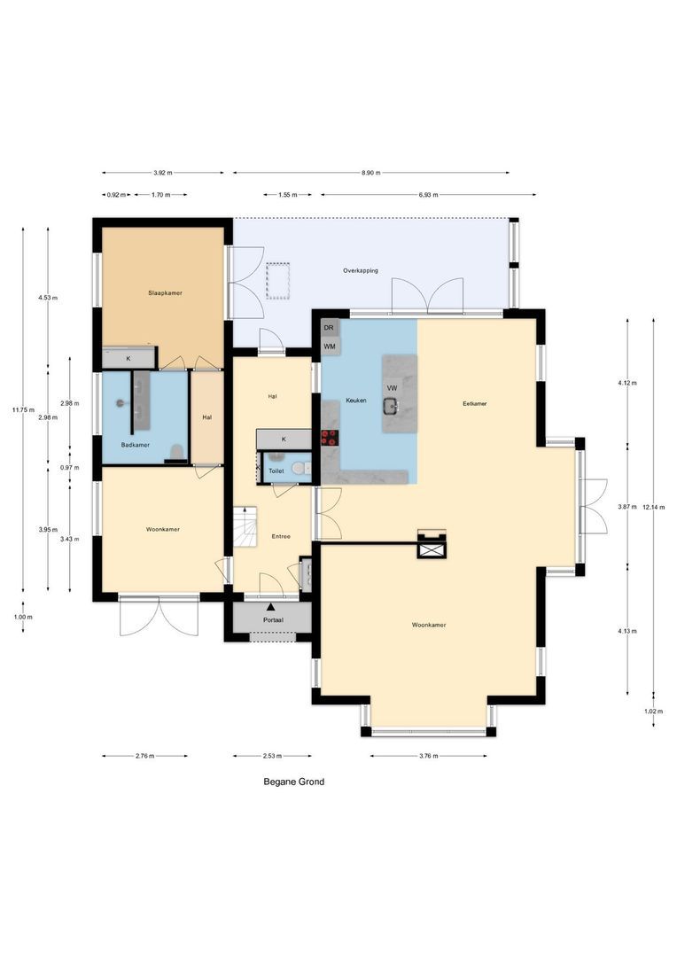 De Meutelaer 1, Stellendam plattegrond-0