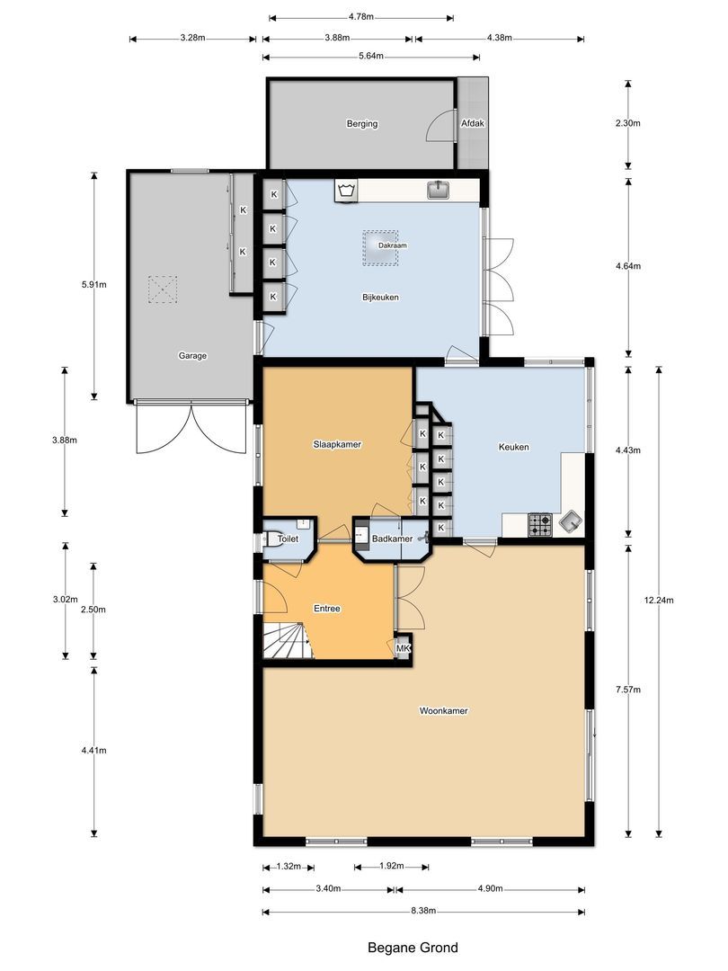 Zwartelaan 20, Oostvoorne plattegrond-0