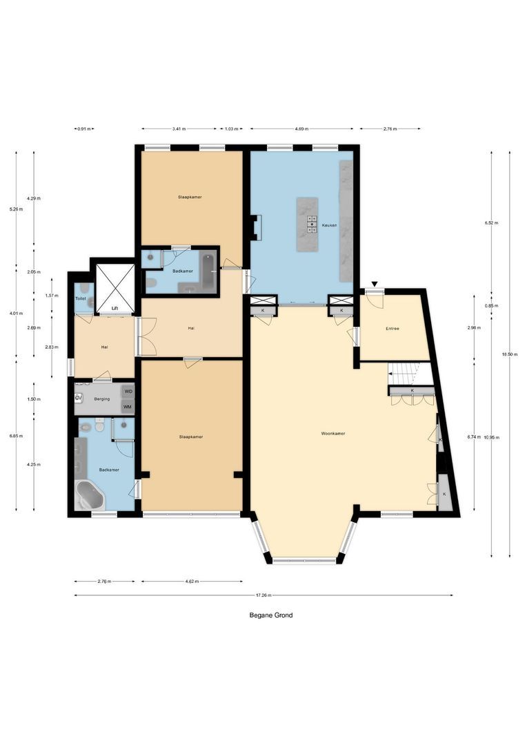 Koningin Emmaplein 15 B, Rotterdam plattegrond-0