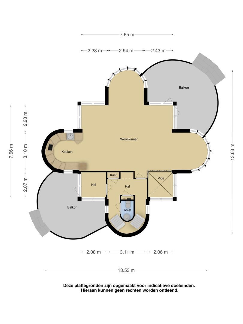 Rijksstraatweg 225, Ridderkerk plattegrond-1