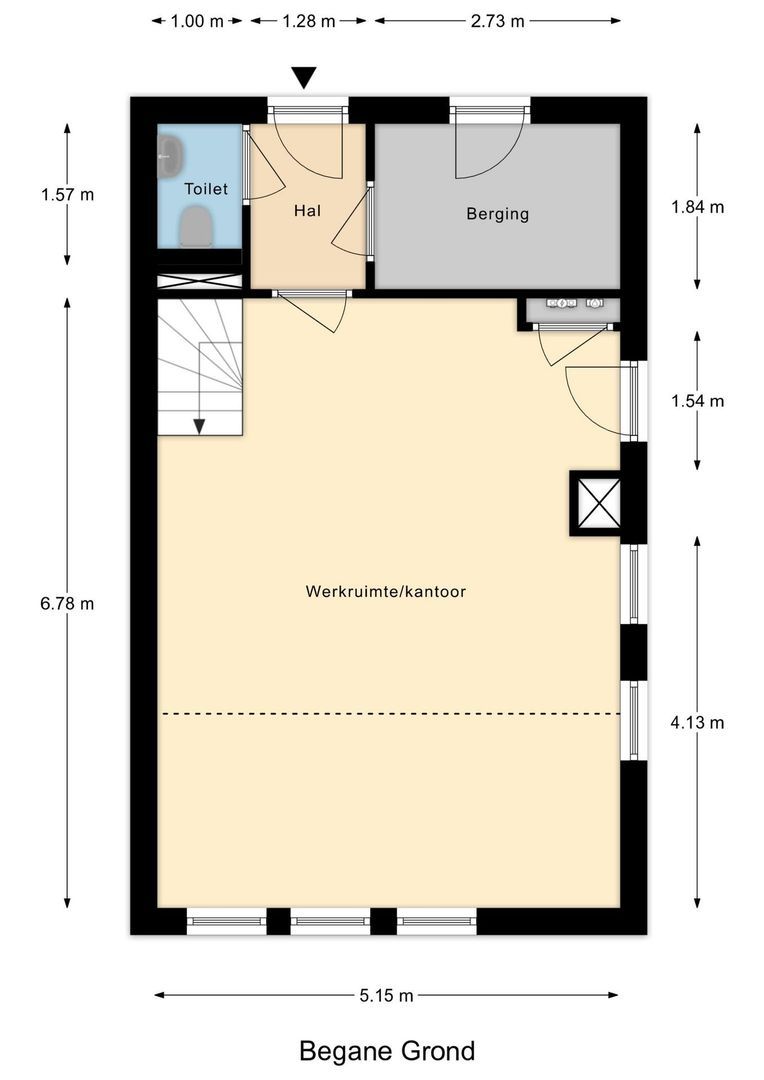 Kerkhoflaan 76, Rotterdam plattegrond-1