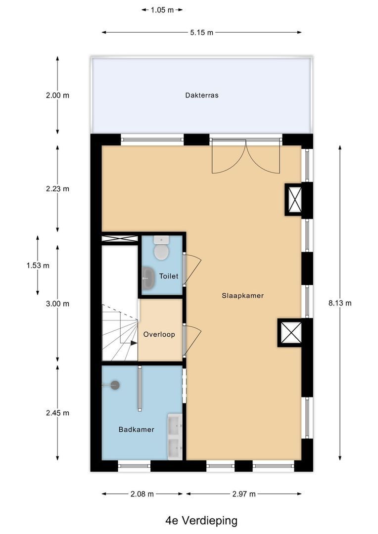 Kerkhoflaan 76, Rotterdam plattegrond-5