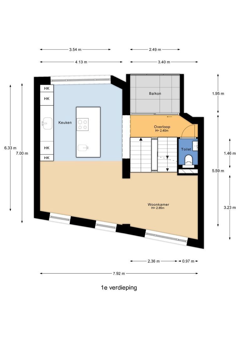 Kralingse Plaslaan 95, Rotterdam plattegrond-2