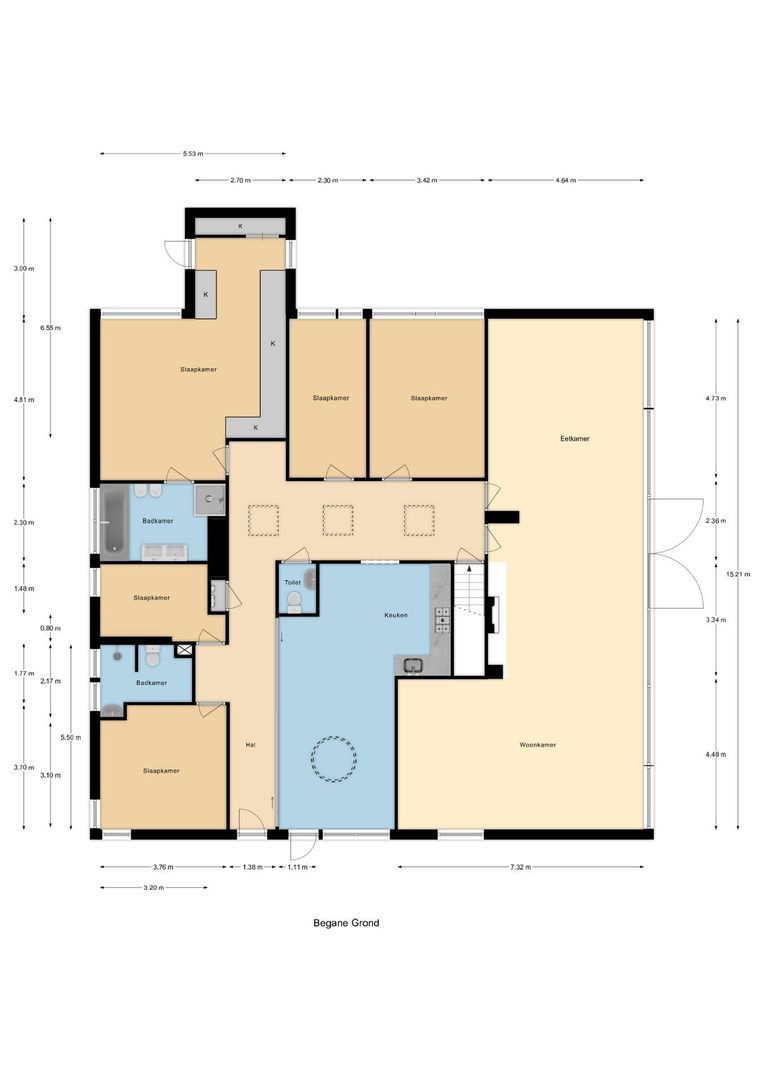 Achterdijk 36, Rhoon plattegrond-0