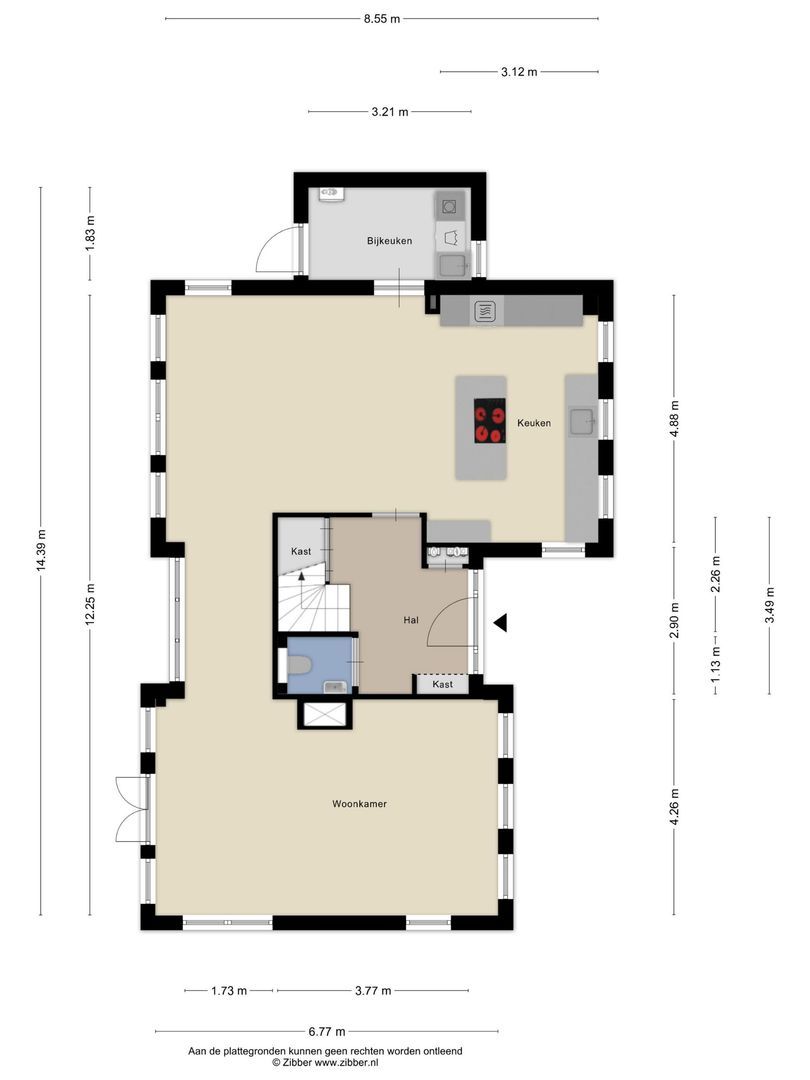 Platteweg 37, Reeuwijk plattegrond-0