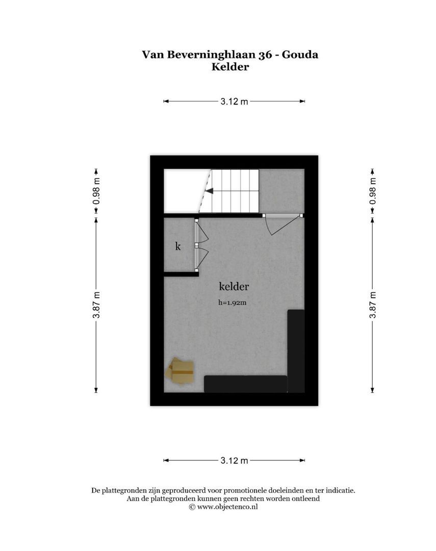 van Beverninghlaan 36, Gouda plattegrond-3