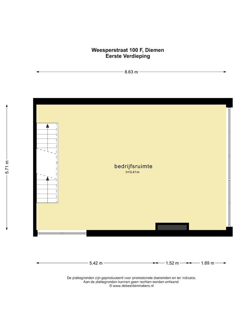 Weesperstraat 100 F, Diemen plattegrond-1
