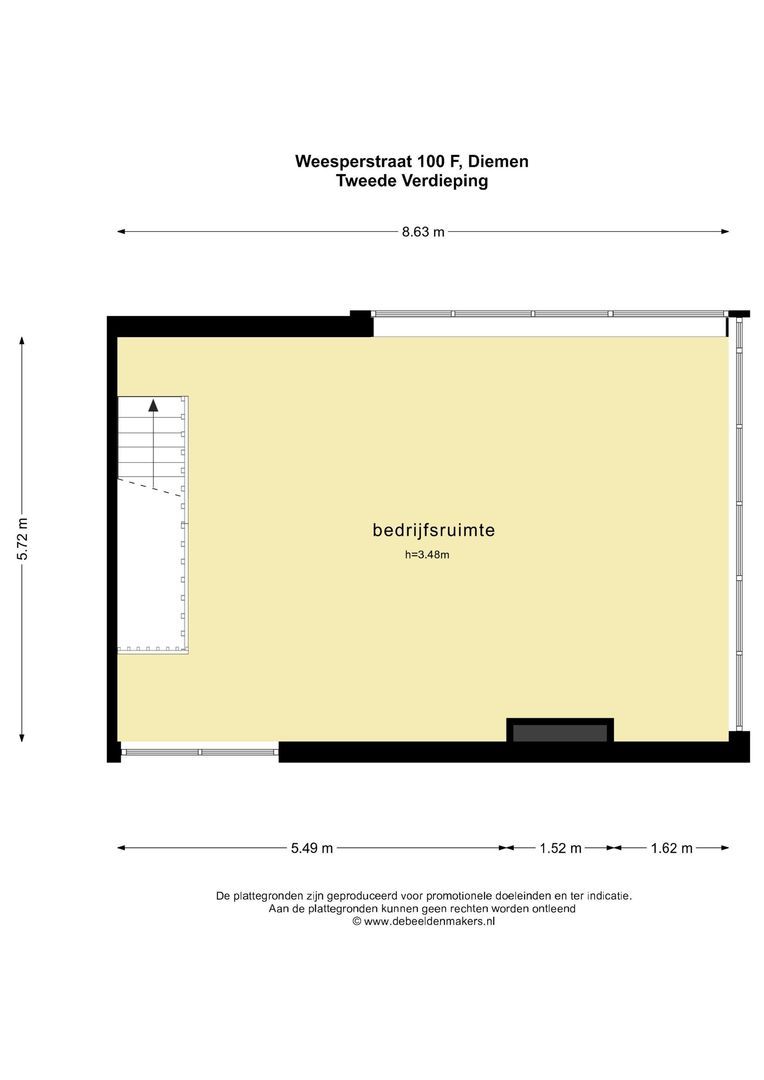 Weesperstraat 100 F, Diemen plattegrond-2