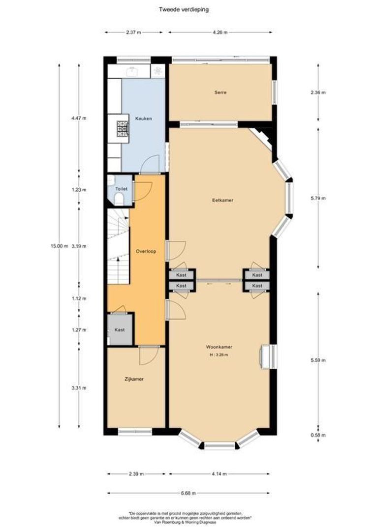 Jacob Obrechtstraat 73 2, Amsterdam plattegrond-1