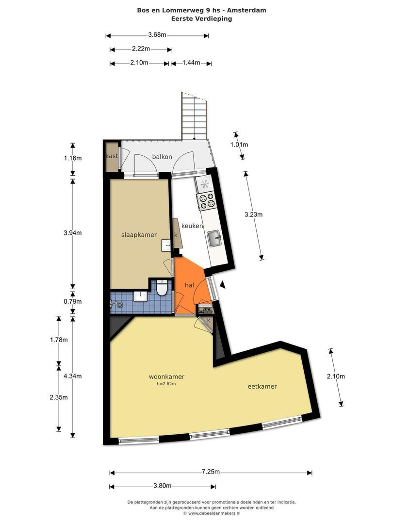Bos en Lommerweg 9 Hs, Amsterdam plattegrond-0