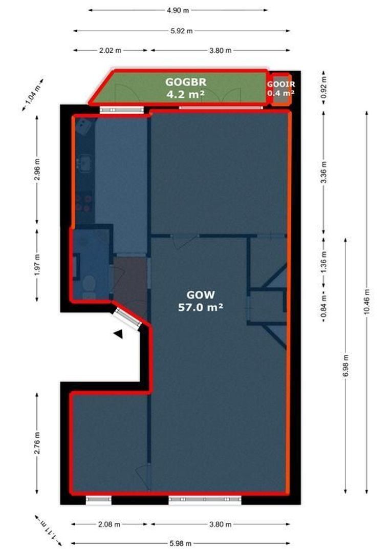 Hogeweg 132 2, Amsterdam plattegrond-1