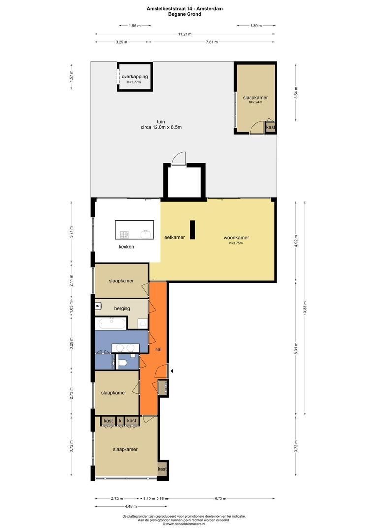 Amstelbeststraat 14, Amsterdam plattegrond-0