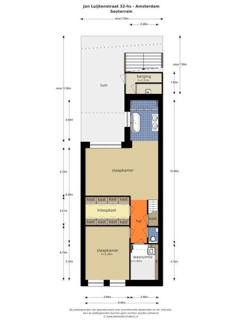 Jan Luijkenstraat 32 -H, Amsterdam plattegrond-1