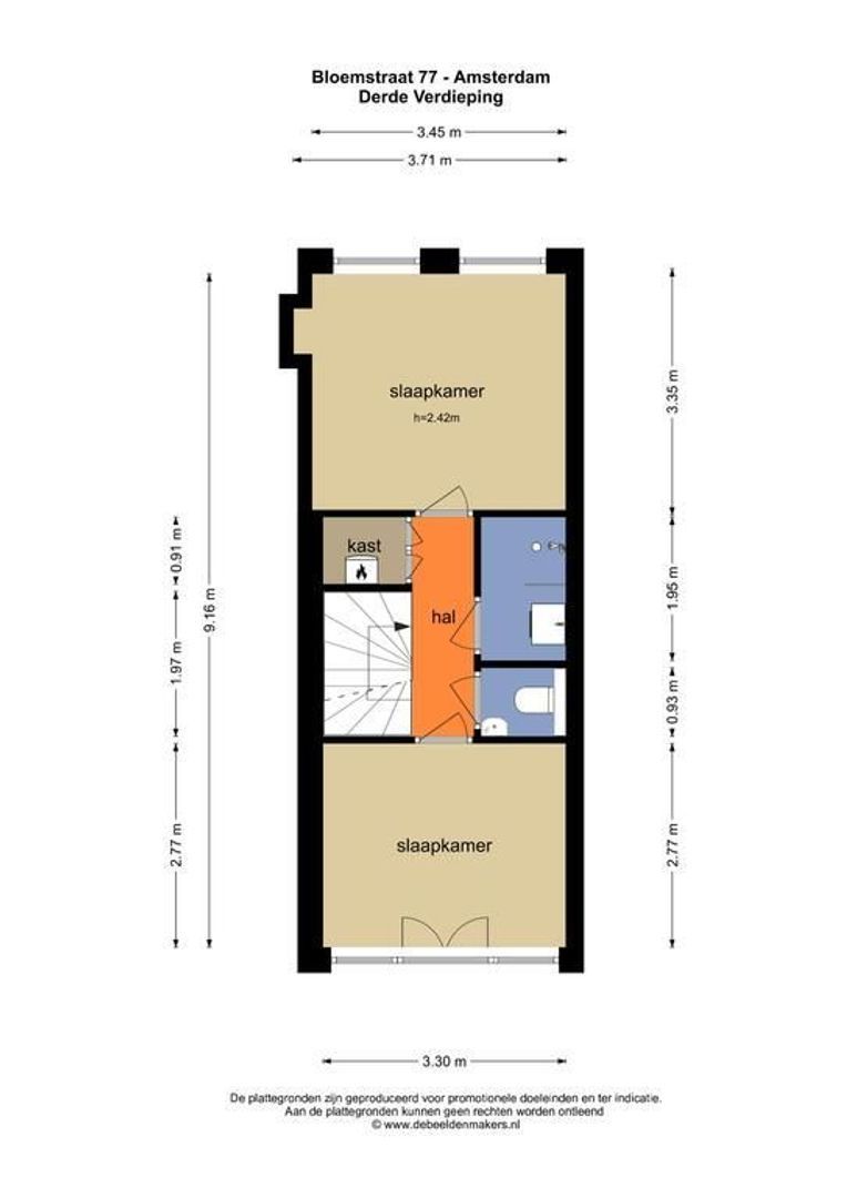 Bloemstraat 77, Amsterdam plattegrond-3
