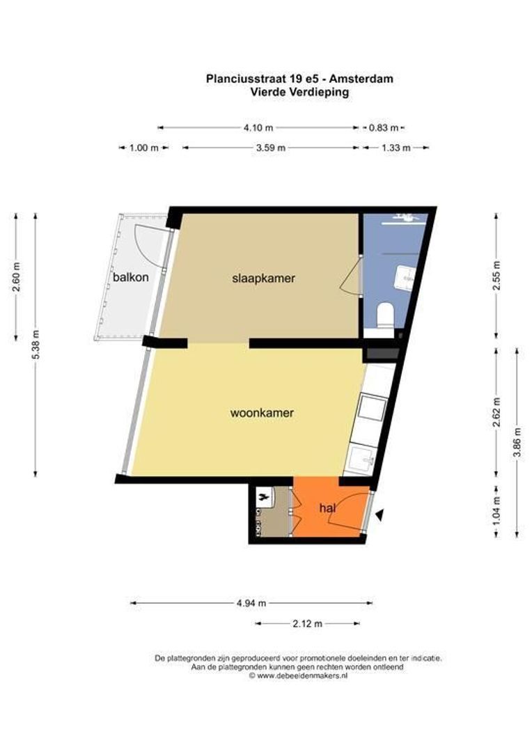 Planciusstraat 19 E5, Amsterdam plattegrond-0