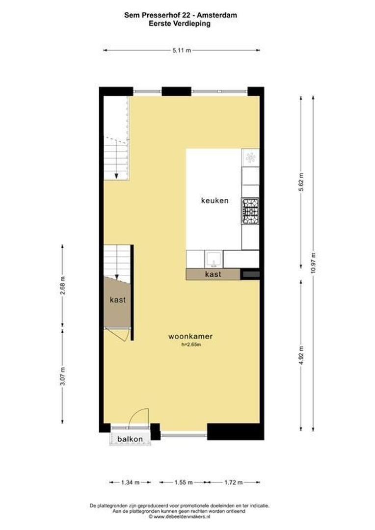 Sem Presserhof 22 + PP, Amsterdam plattegrond-1