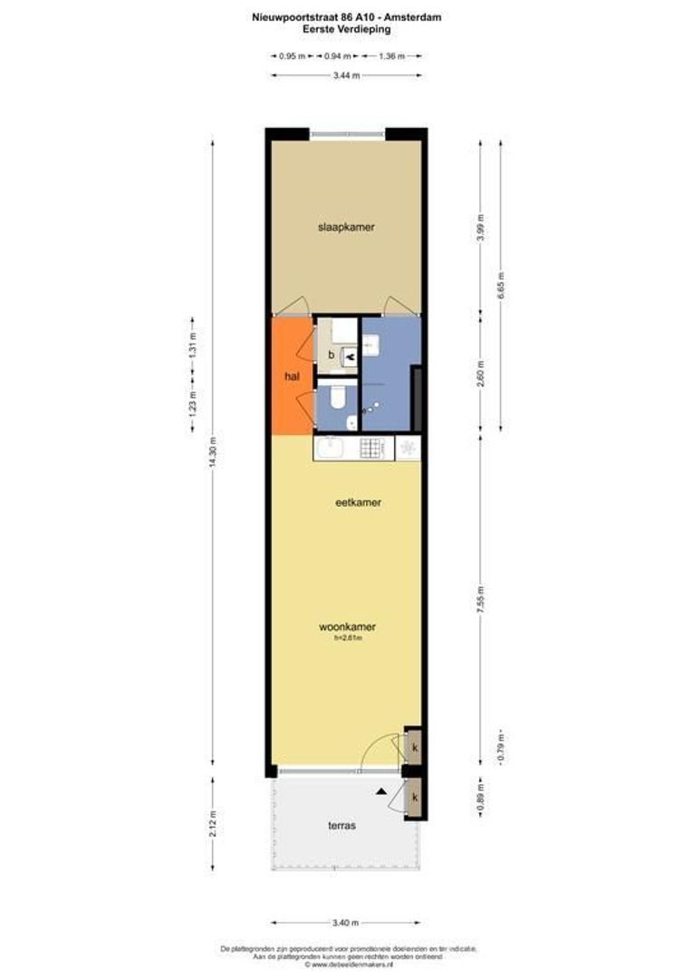 Nieuwpoortstraat 86 A10, Amsterdam plattegrond-0