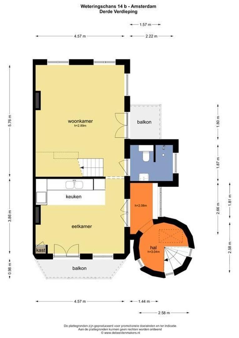 Weteringschans 14 BV, Amsterdam plattegrond-2
