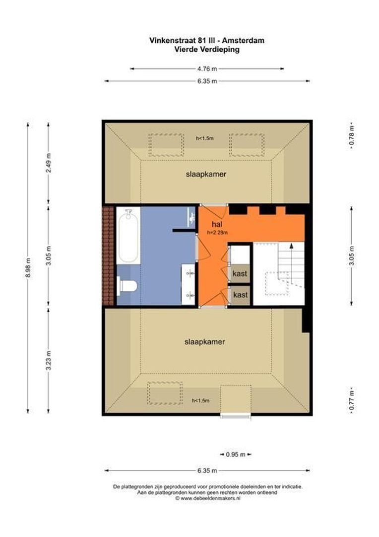 Vinkenstraat 81 3+4, Amsterdam plattegrond-1