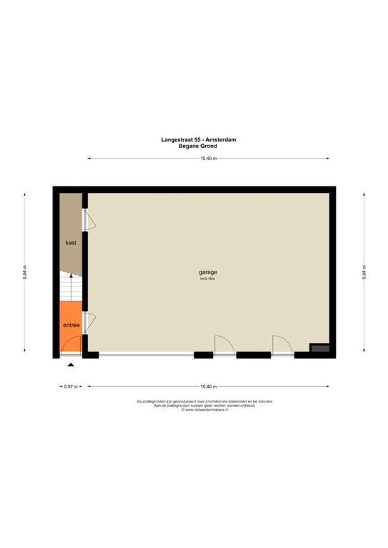 Langestraat 55, Amsterdam plattegrond-0
