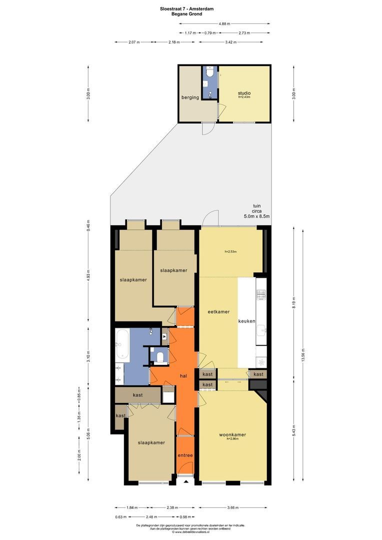 Sloestraat 7, Amsterdam plattegrond-0