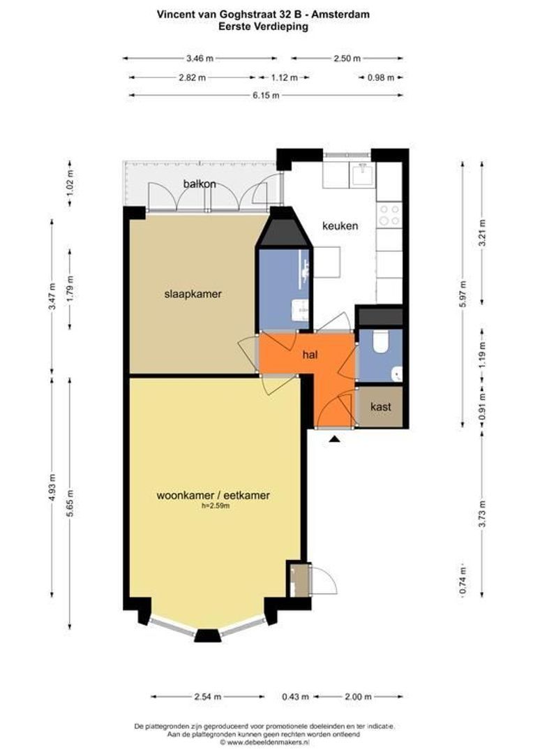 Vincent van Goghstraat 32 b, Amsterdam plattegrond-0