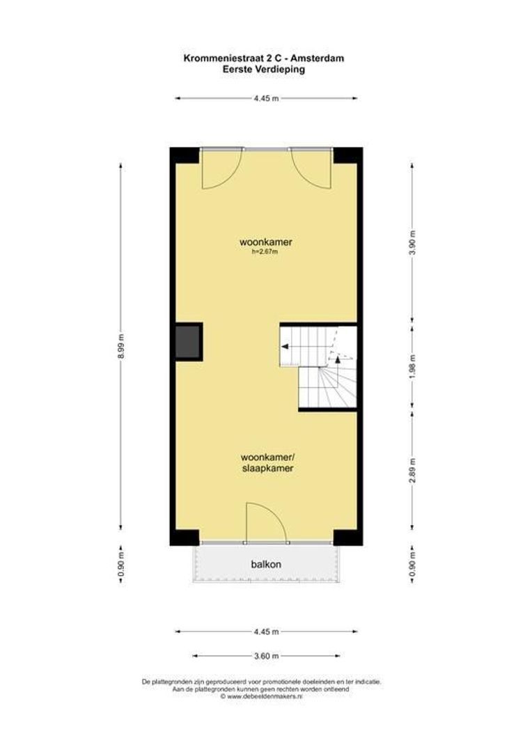 Krommeniestraat 2 C, Amsterdam plattegrond-1