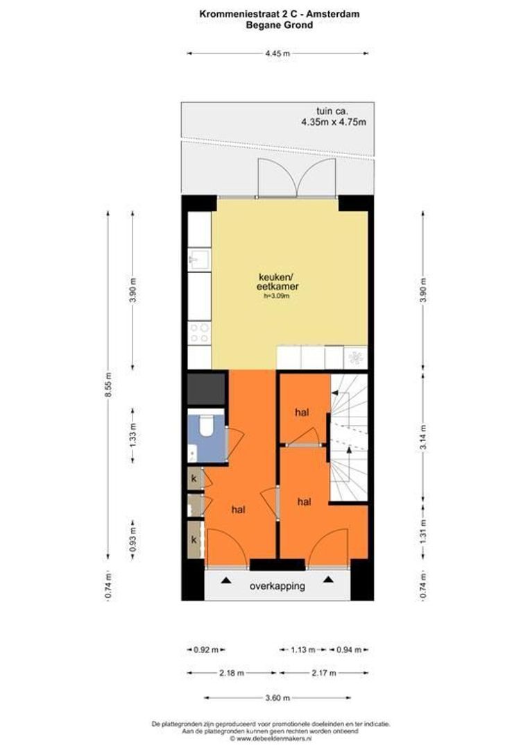 Krommeniestraat 2 C, Amsterdam plattegrond-0