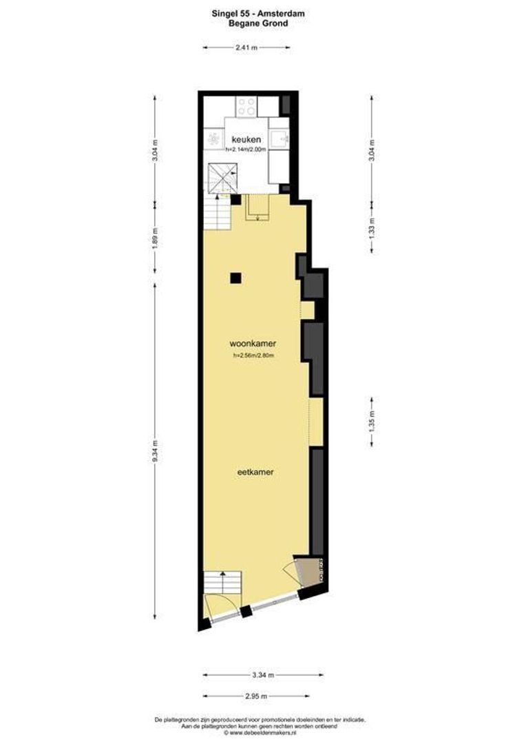 Singel 55, Amsterdam plattegrond-0