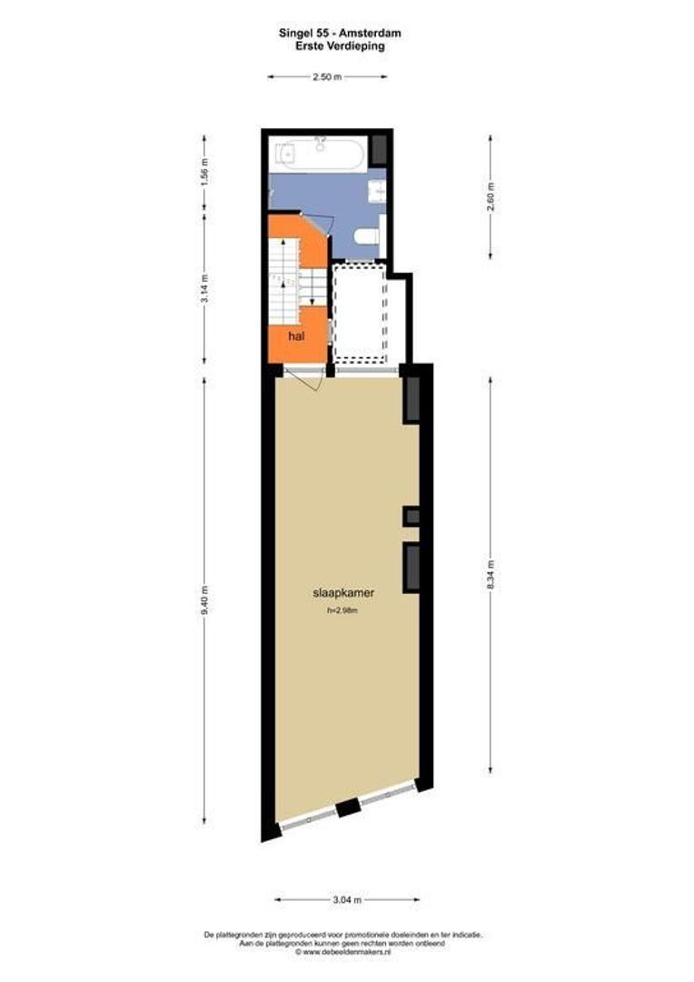 Singel 55, Amsterdam plattegrond-1