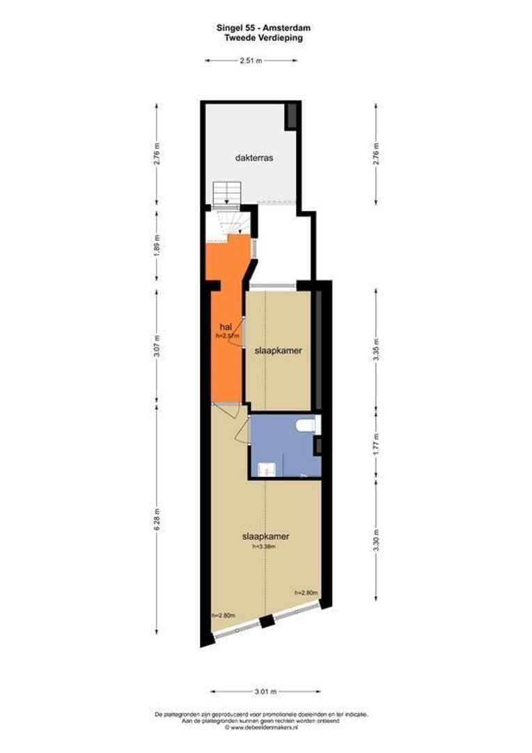 Singel 55, Amsterdam plattegrond-3