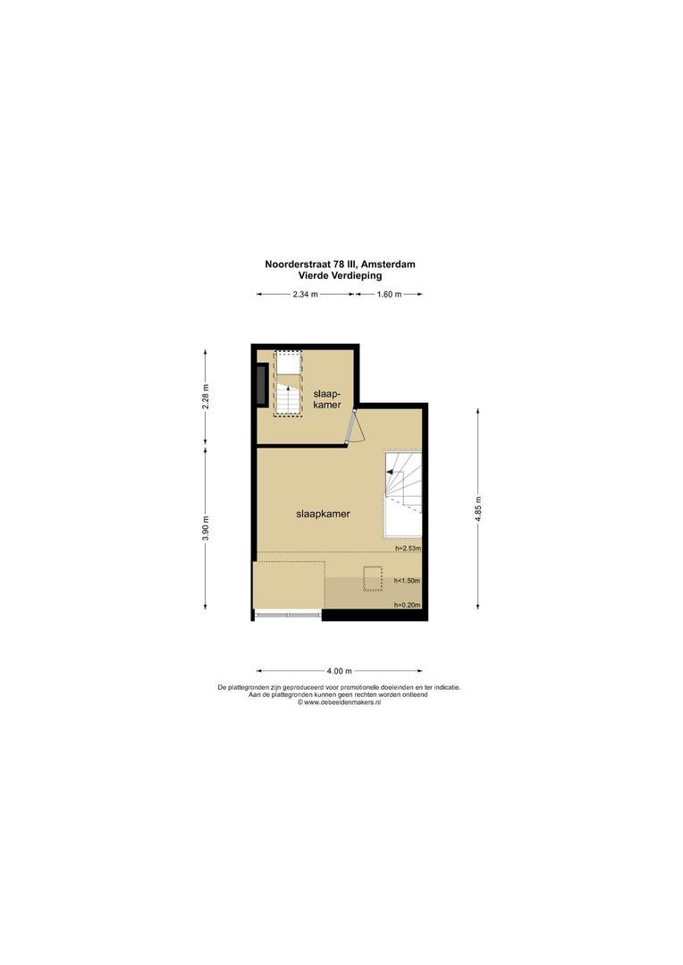 Noorderstraat 78 3, Amsterdam plattegrond-1