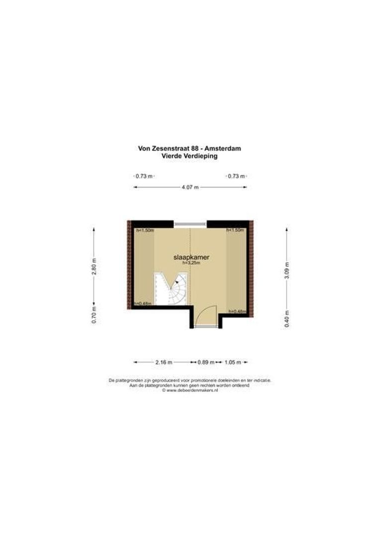 Von Zesenstraat 88 bv, Amsterdam plattegrond-1