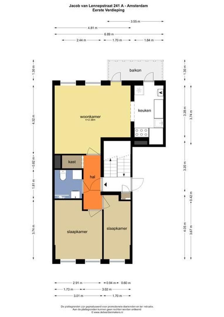 Jacob van Lennepstraat 241 A, Amsterdam plattegrond-0