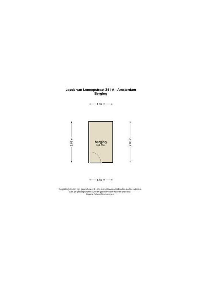Jacob van Lennepstraat 241 A, Amsterdam plattegrond-1