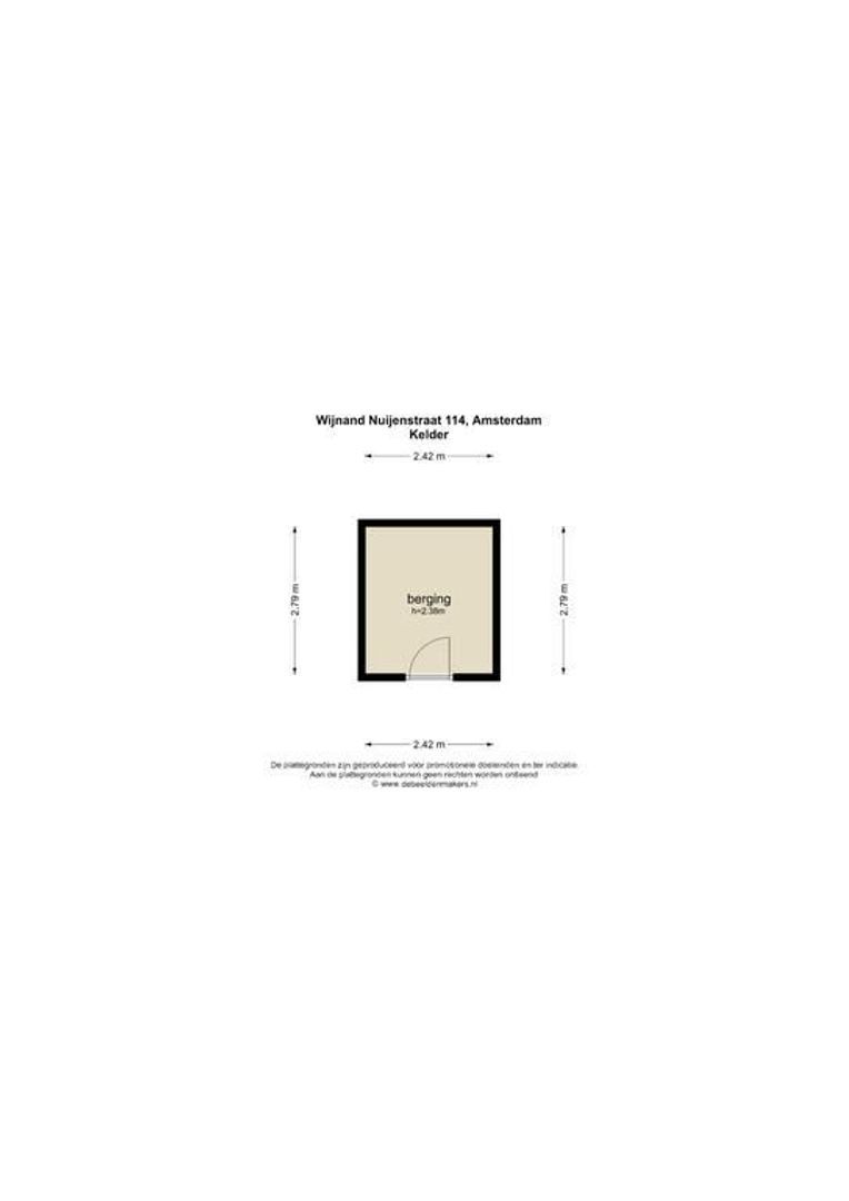 Wijnand Nuijenstraat 114 +PP, Amsterdam plattegrond-1